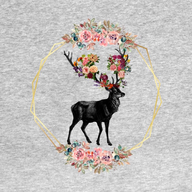 Floral Deer by NICHE&NICHE